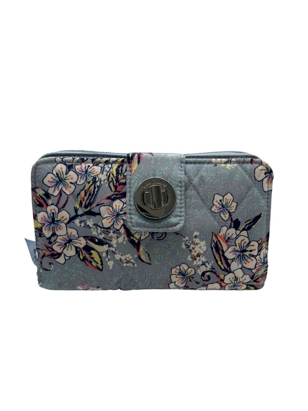 Vera Bradley Blue Cherry Blossom Print Cotton Wallet